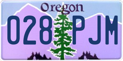 OR license plate 028PJM