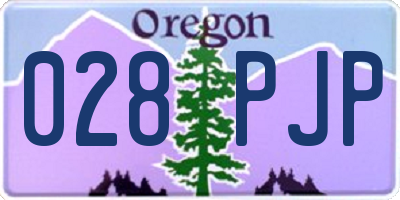 OR license plate 028PJP