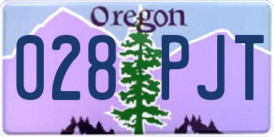 OR license plate 028PJT