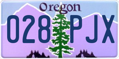OR license plate 028PJX