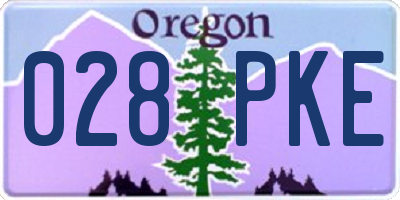OR license plate 028PKE