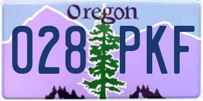OR license plate 028PKF