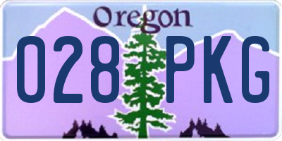 OR license plate 028PKG