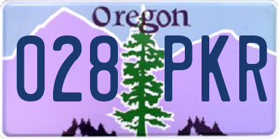 OR license plate 028PKR