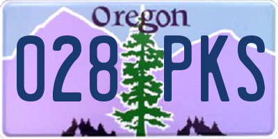 OR license plate 028PKS