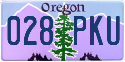OR license plate 028PKU
