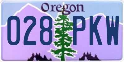 OR license plate 028PKW