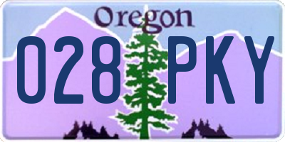 OR license plate 028PKY
