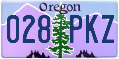 OR license plate 028PKZ