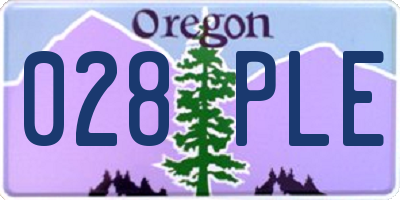 OR license plate 028PLE