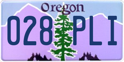 OR license plate 028PLI