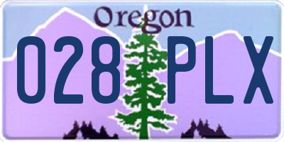 OR license plate 028PLX