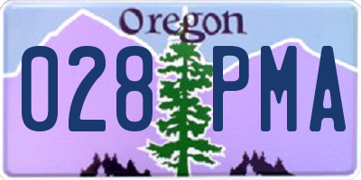 OR license plate 028PMA