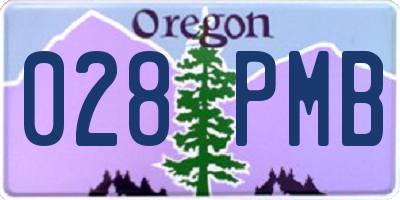 OR license plate 028PMB