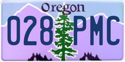 OR license plate 028PMC