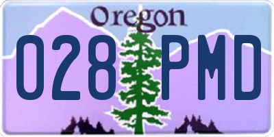 OR license plate 028PMD