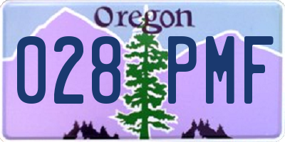 OR license plate 028PMF