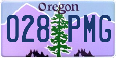 OR license plate 028PMG