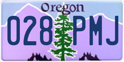 OR license plate 028PMJ