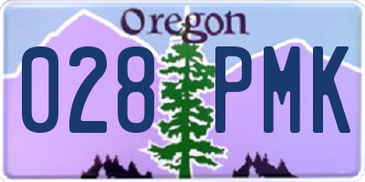 OR license plate 028PMK