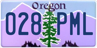 OR license plate 028PML