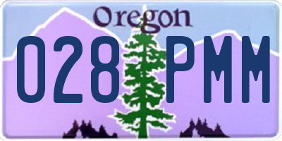 OR license plate 028PMM