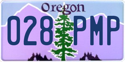 OR license plate 028PMP