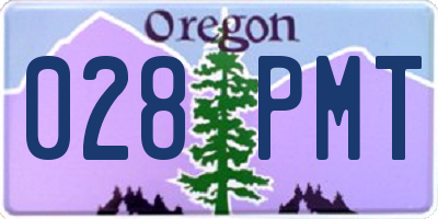 OR license plate 028PMT