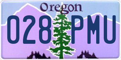OR license plate 028PMU
