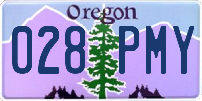 OR license plate 028PMY