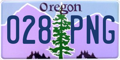 OR license plate 028PNG