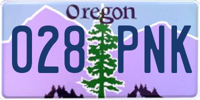 OR license plate 028PNK