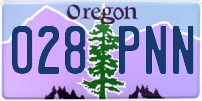 OR license plate 028PNN