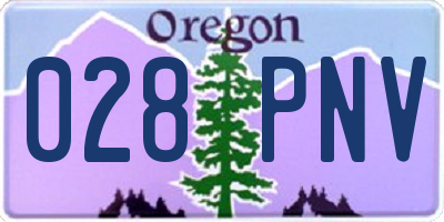 OR license plate 028PNV