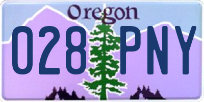 OR license plate 028PNY