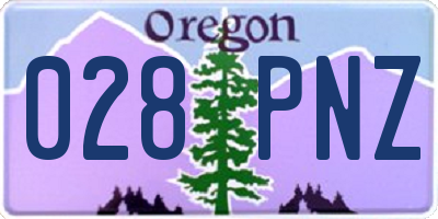 OR license plate 028PNZ