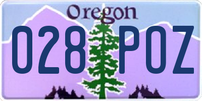 OR license plate 028POZ