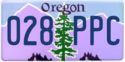 OR license plate 028PPC