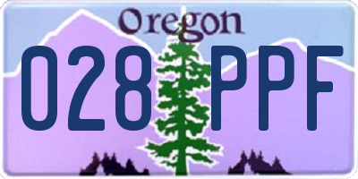 OR license plate 028PPF