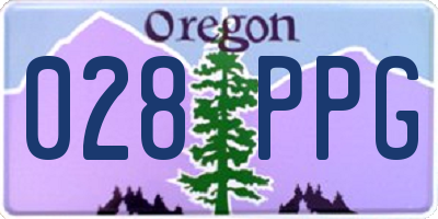 OR license plate 028PPG