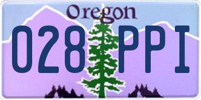 OR license plate 028PPI