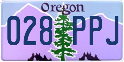 OR license plate 028PPJ