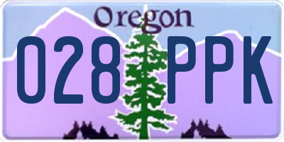 OR license plate 028PPK