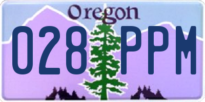 OR license plate 028PPM