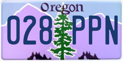 OR license plate 028PPN