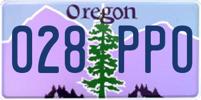 OR license plate 028PPO