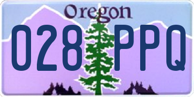 OR license plate 028PPQ