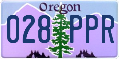 OR license plate 028PPR