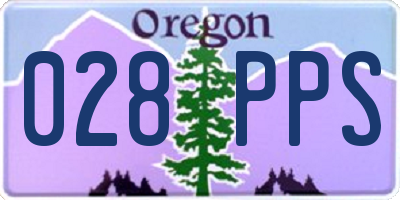 OR license plate 028PPS