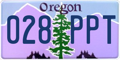OR license plate 028PPT
